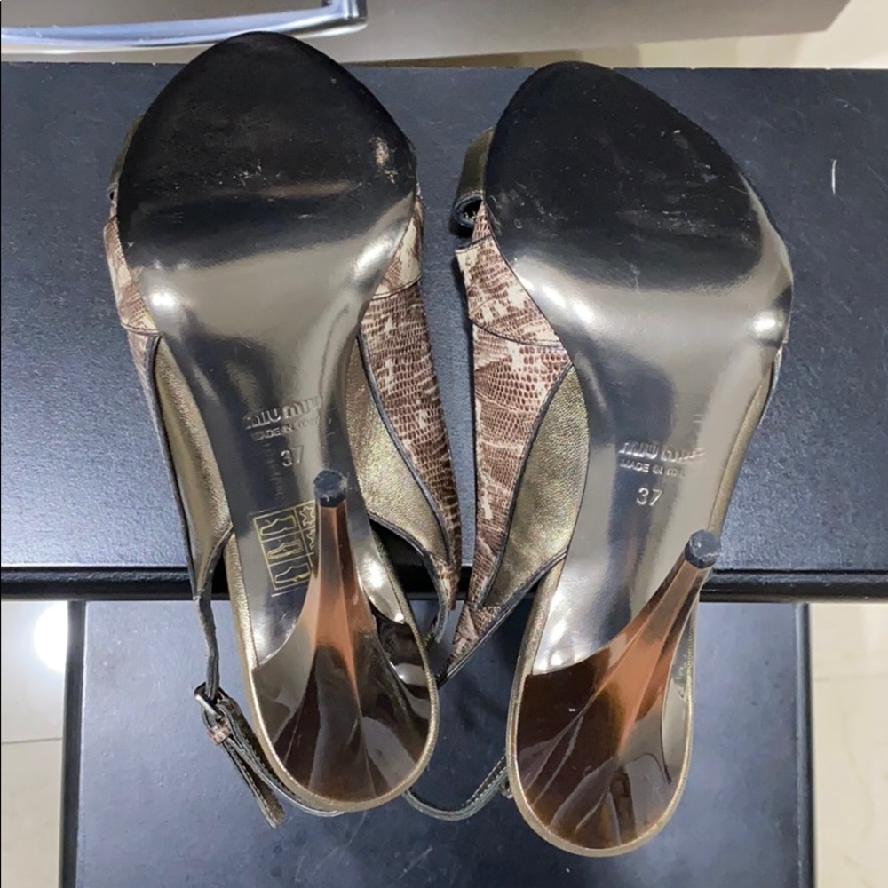 Authentic Miu Miu Heels With Crystal Embellishment - image 4